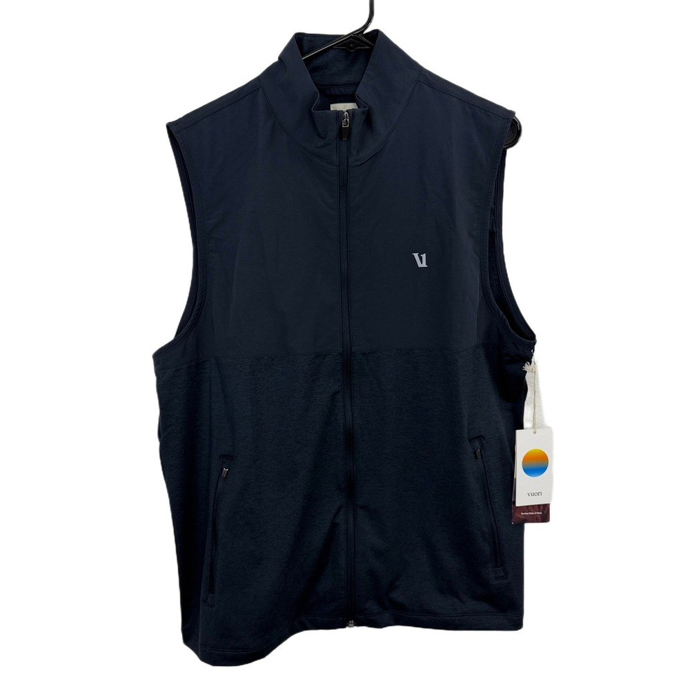 Vuori Sunday Element Vest Mens Large Ink Heather V286 Performance Outdoor NWT